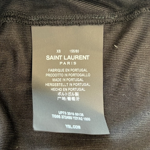 Saint Laurent - plunging shirt in black - Picture 5 of 6